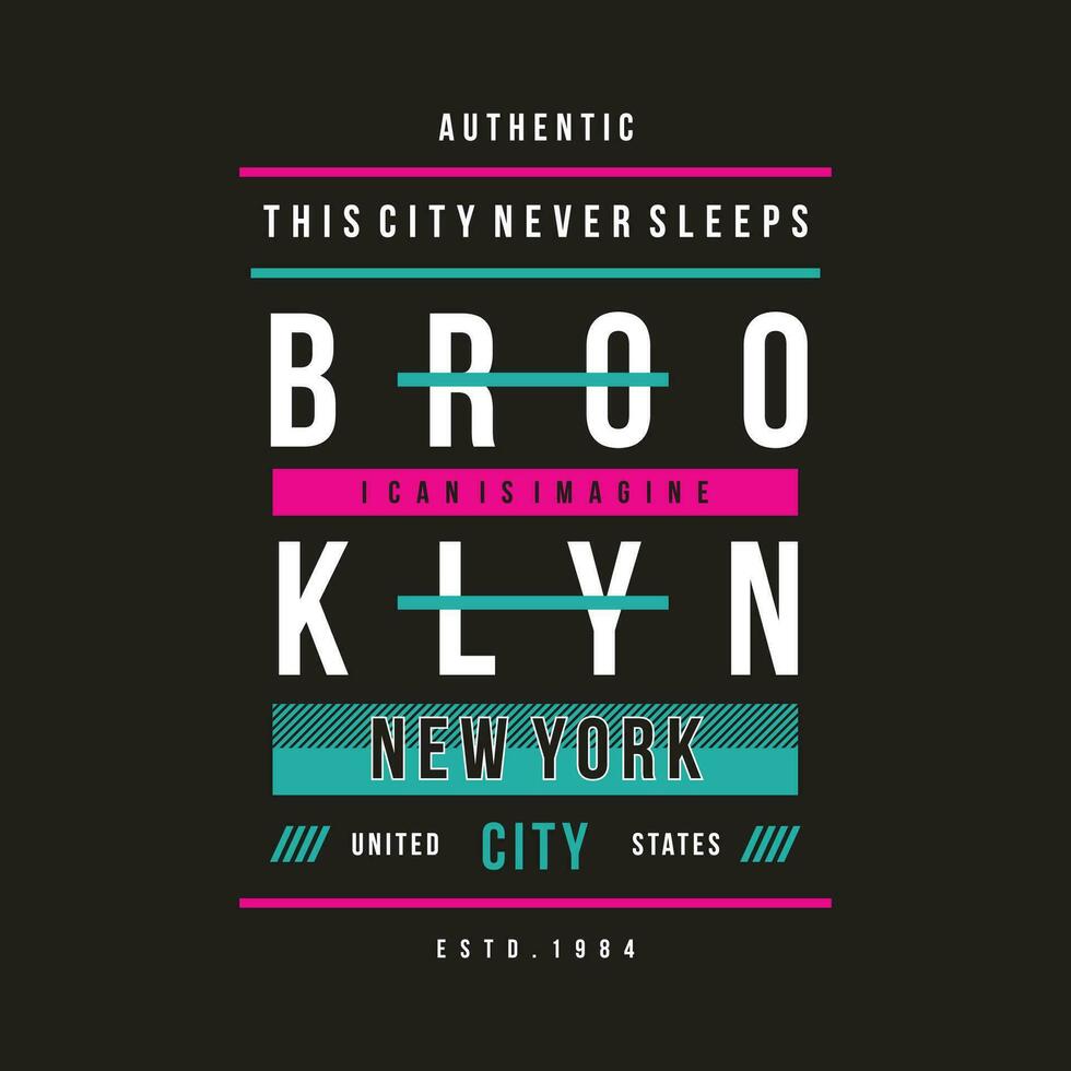 Brooklyn vetor, gráfico projeto, moda ilustração, para casual estilo impressão t camisa vetor