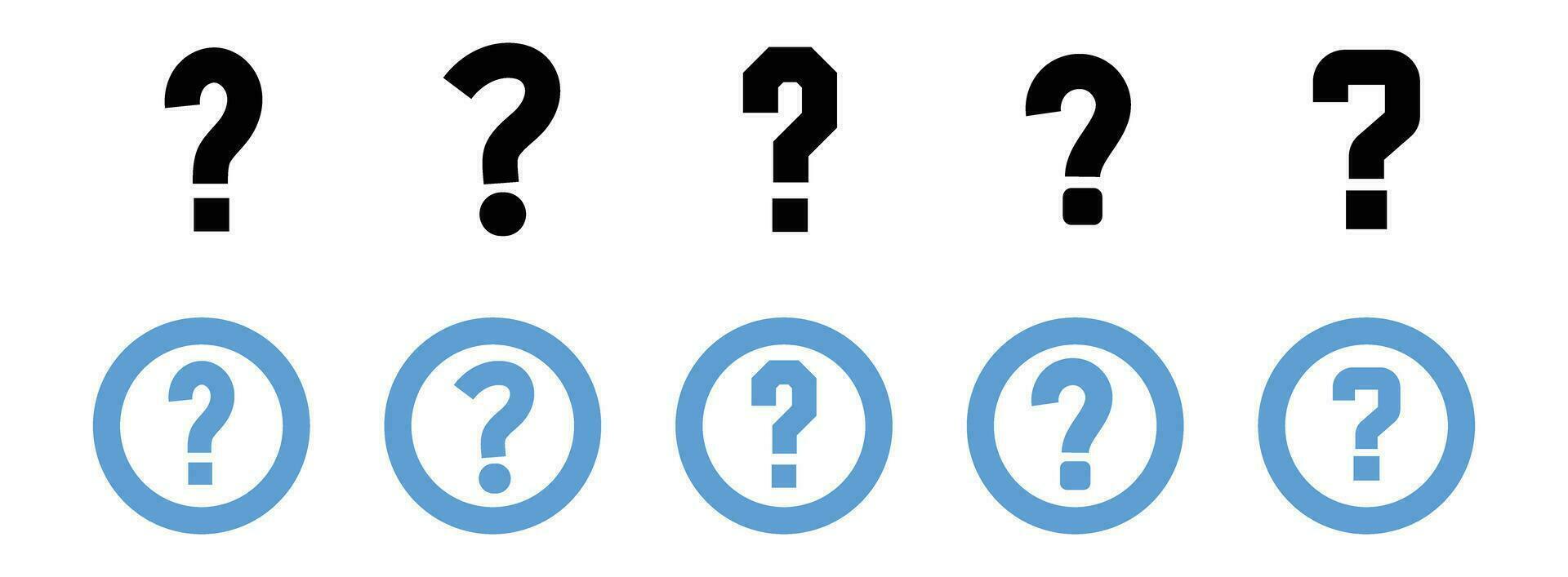 pergunta marca ícone azul dentro círculo vetor