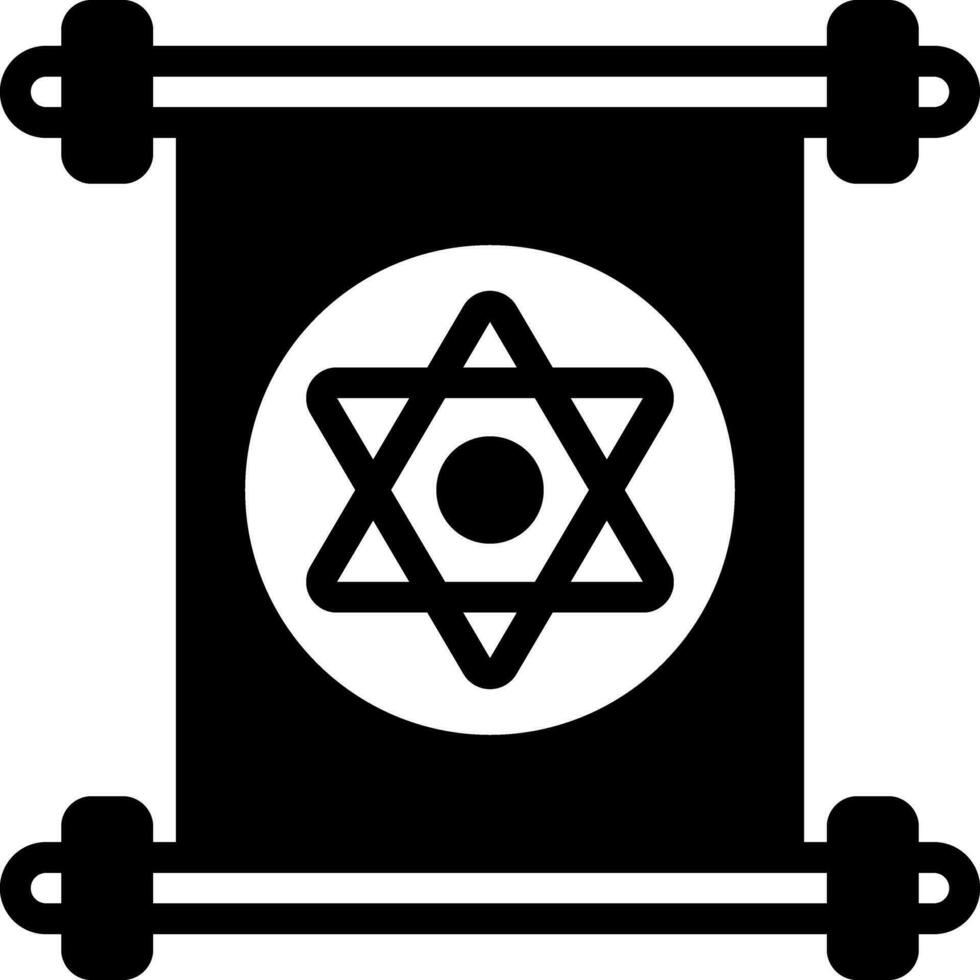 sólido ícone para judaico vetor
