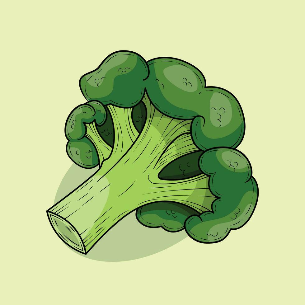 a ilustração do brócolis vetor