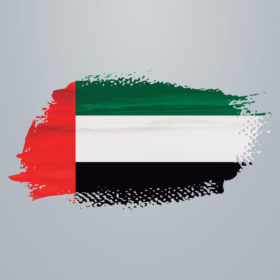 pincel da bandeira dos emirados árabes unidos vetor