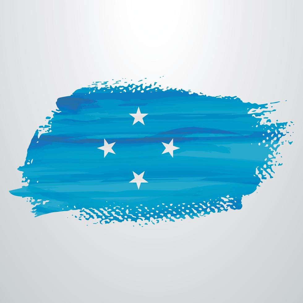 escova de bandeira da micronesia vetor