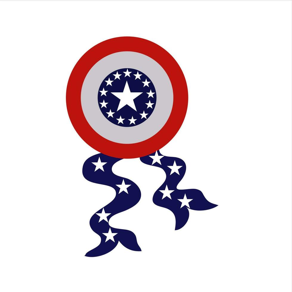 ilustração do elementos e símbolos relacionado para Unidos estados América vetor