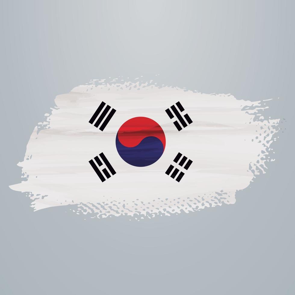 escova de bandeira da coreia do sul vetor