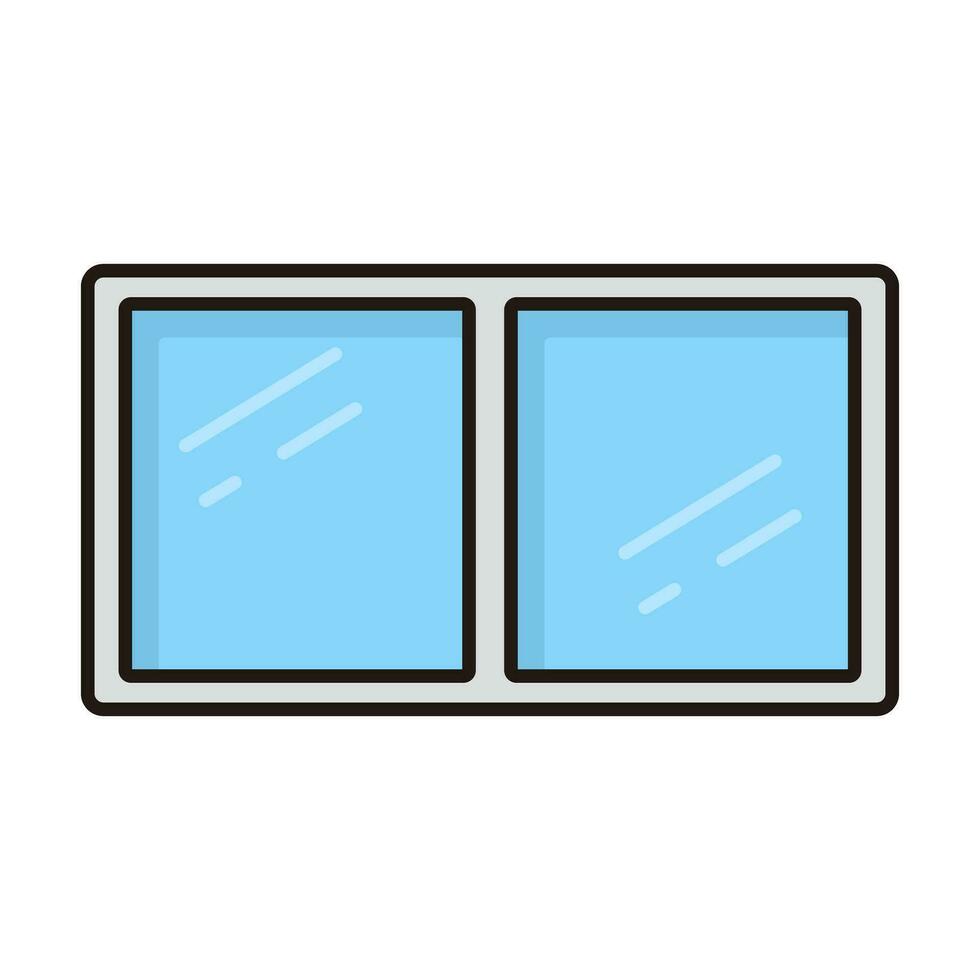 plano Projeto vidro janela ícone. interior. vetor. vetor