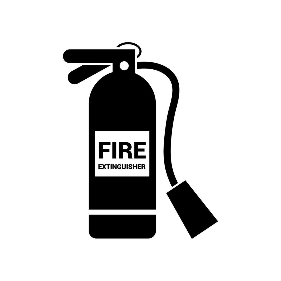 fogo extintor ícone vetor. bombeiro ilustração placa. Socorro símbolo. vetor