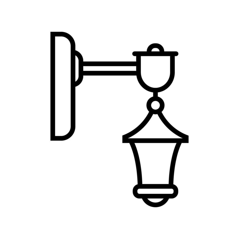 rua luz vetor ícone. rua iluminação ilustração placa. lanterna símbolo. luminária logotipo.