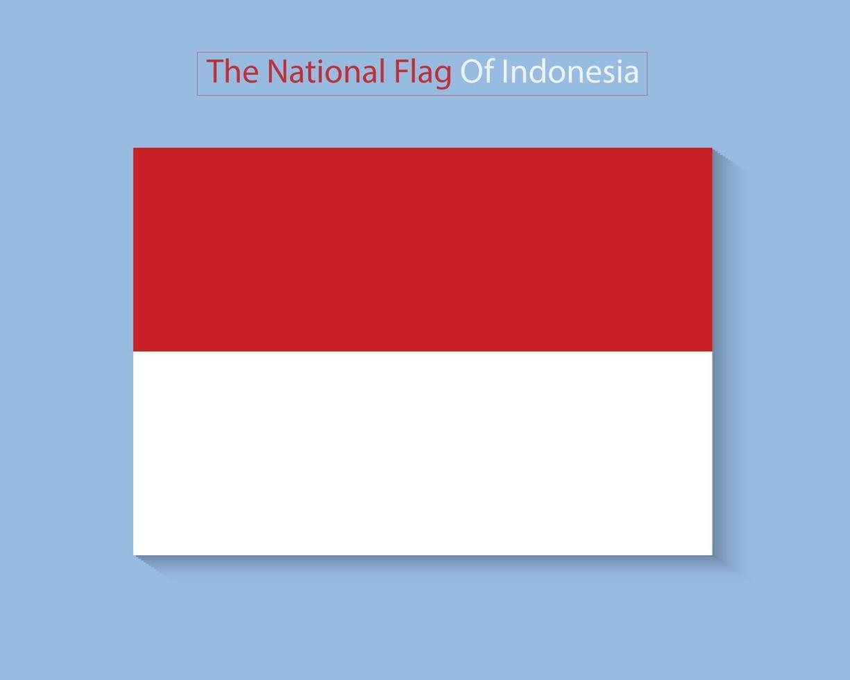 a bandeira nacional do desenho vetorial da Indonésia vetor