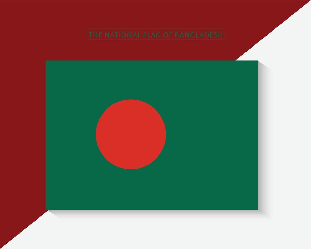 a bandeira nacional do desenho vetorial de bangladesh vetor