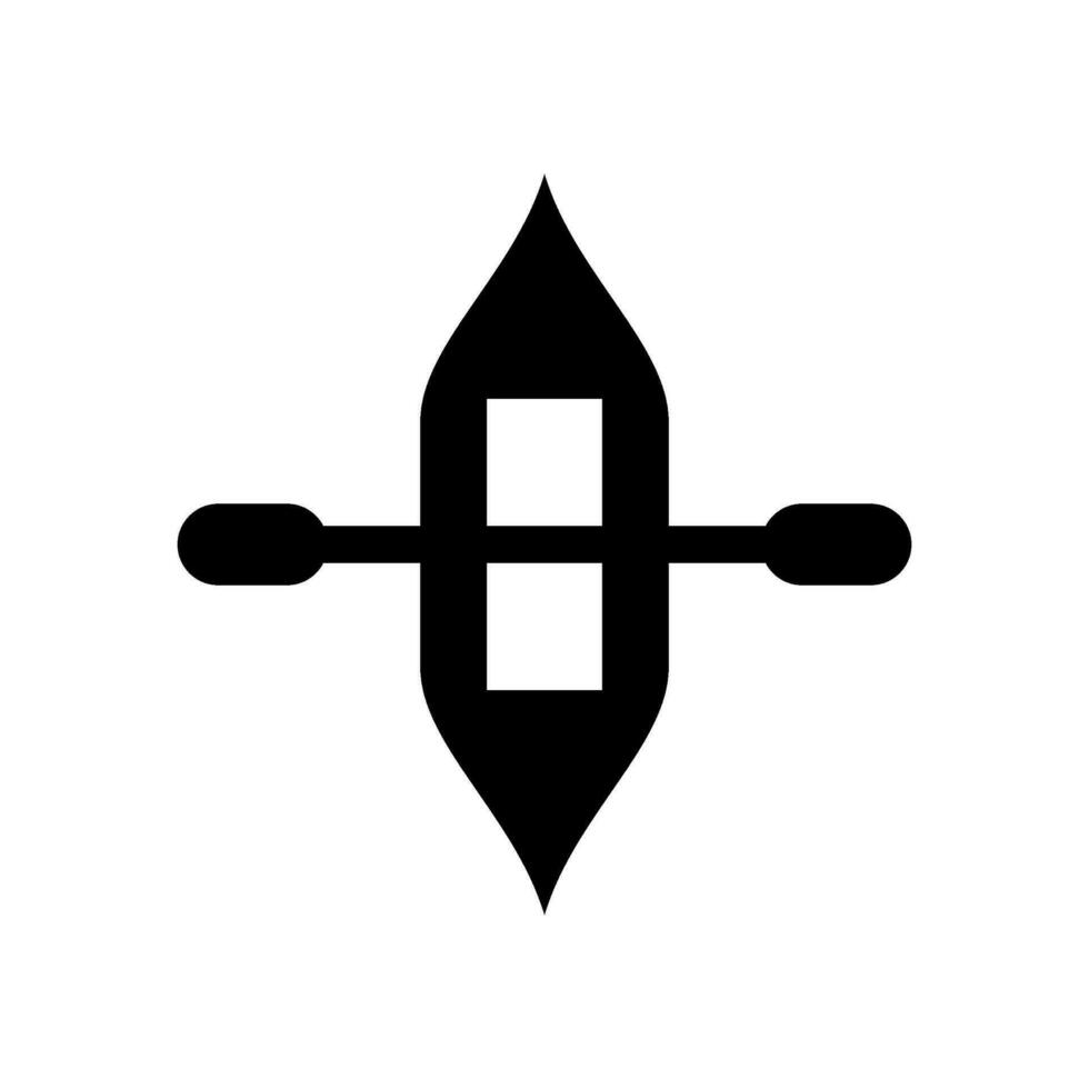 caiaque ícone vetor símbolo Projeto ilustração