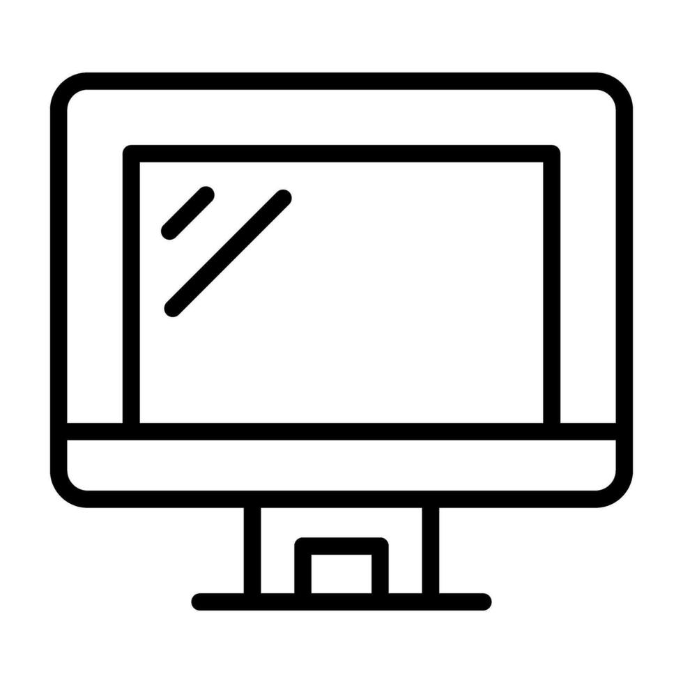 ícone de vetor de monitor de computador