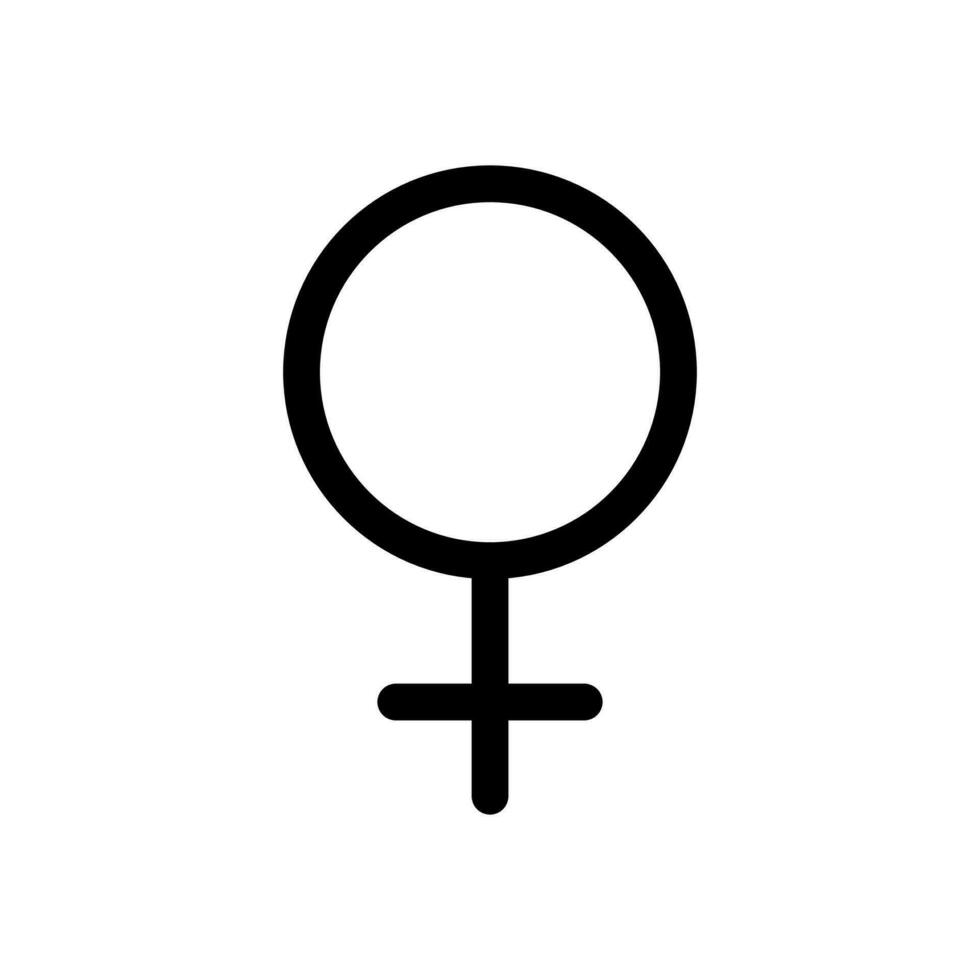 fêmea gênero símbolo ícone dentro linha estilo Projeto isolado em branco fundo. editável AVC. vetor