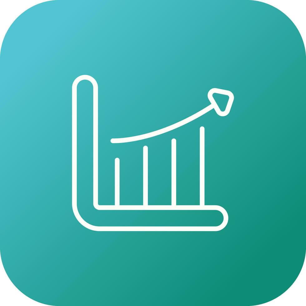 gráfico seta crescer vetor ícone