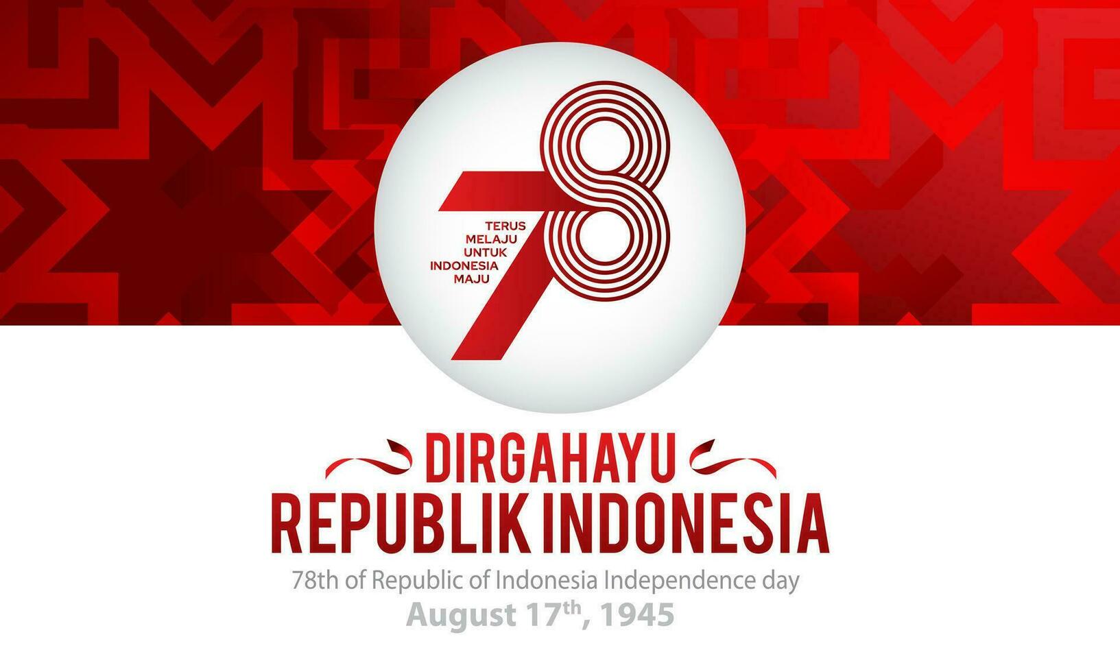 Indonésia independência dia 17 agosto conceito ilustração.78 anos Indonésia independência dia vetor