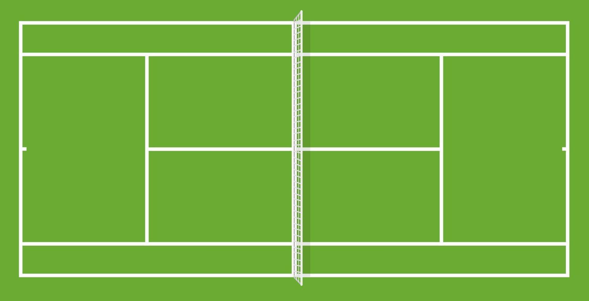 ilustração em vetor vista superior da quadra de tênis