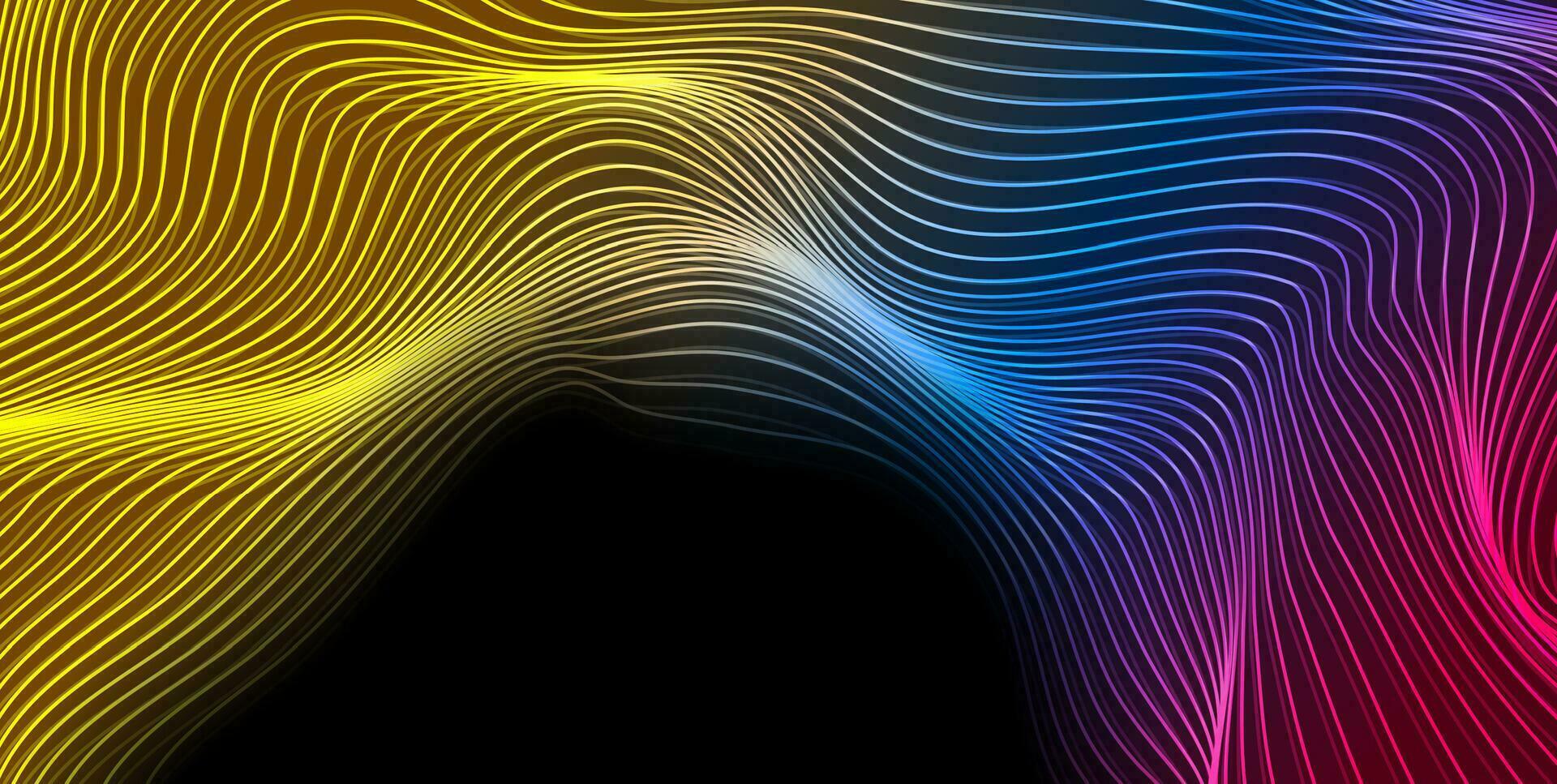 abstrato futurista colorida 3d ondulado linhas fundo vetor