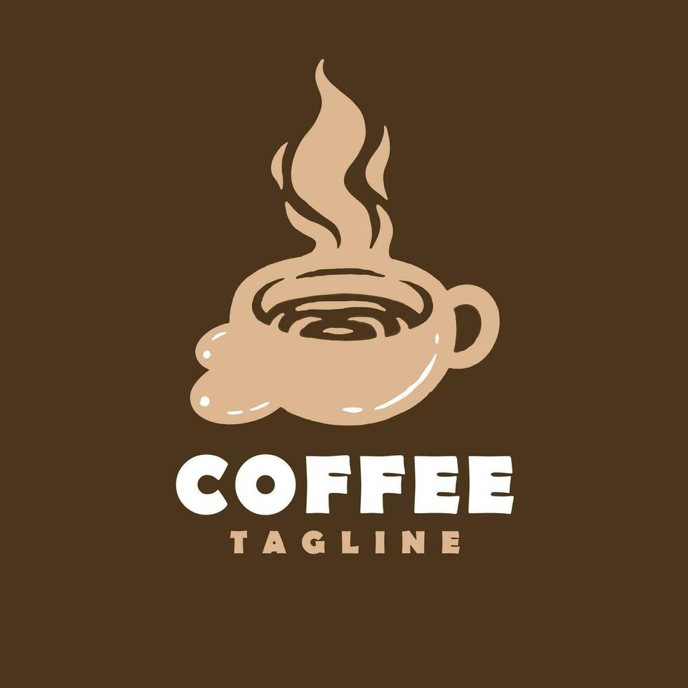 logotipo de café quente vetor