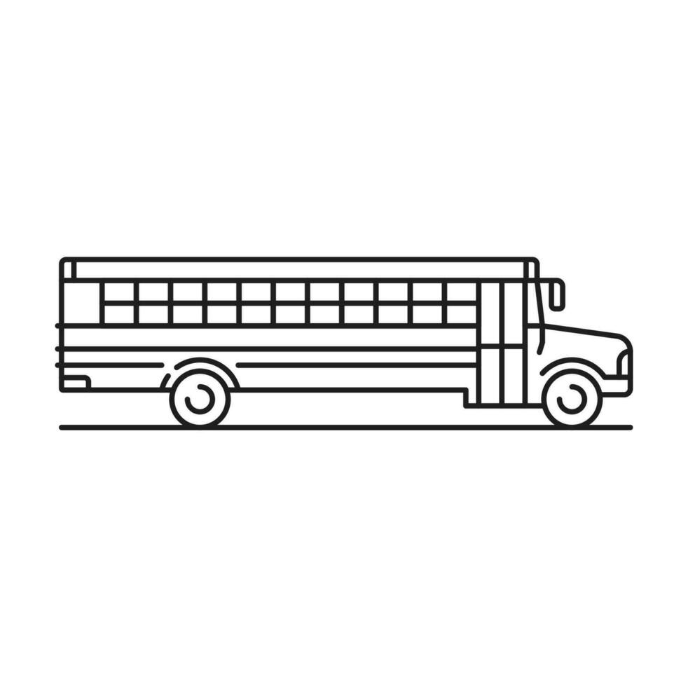passageiro ônibus, cidade viagem escola transporte ícone vetor