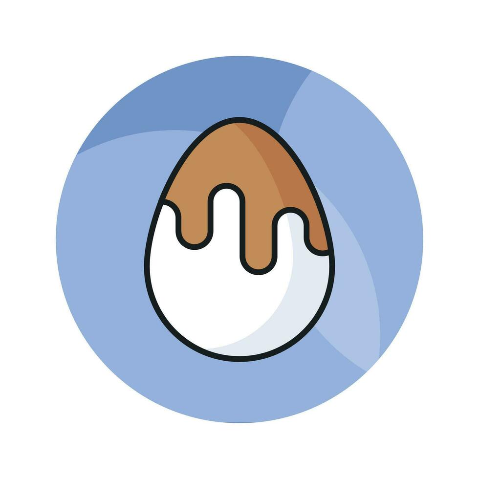chocolate mergulhado ovo ícone, cacau ovo vetor isolado em branco fundo
