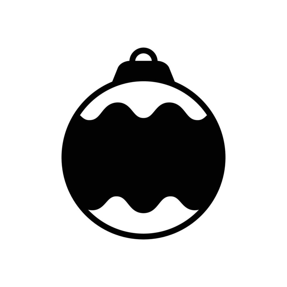 Natal bola - enfeite ícone vetor Projeto modelo dentro branco fundo