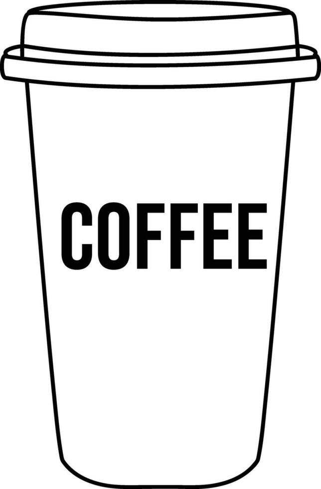 ilustrado café copo tumblr linha ilustração café copo esboço elemento vetor
