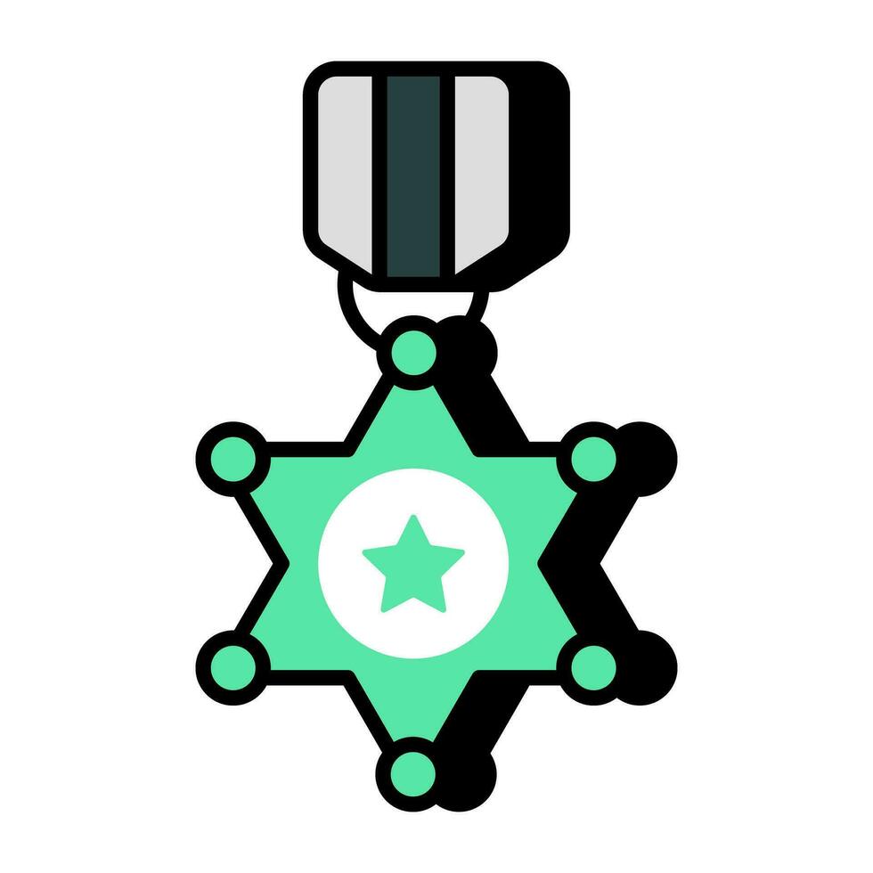 ícone de distintivo de xerife em design vetorial moderno vetor