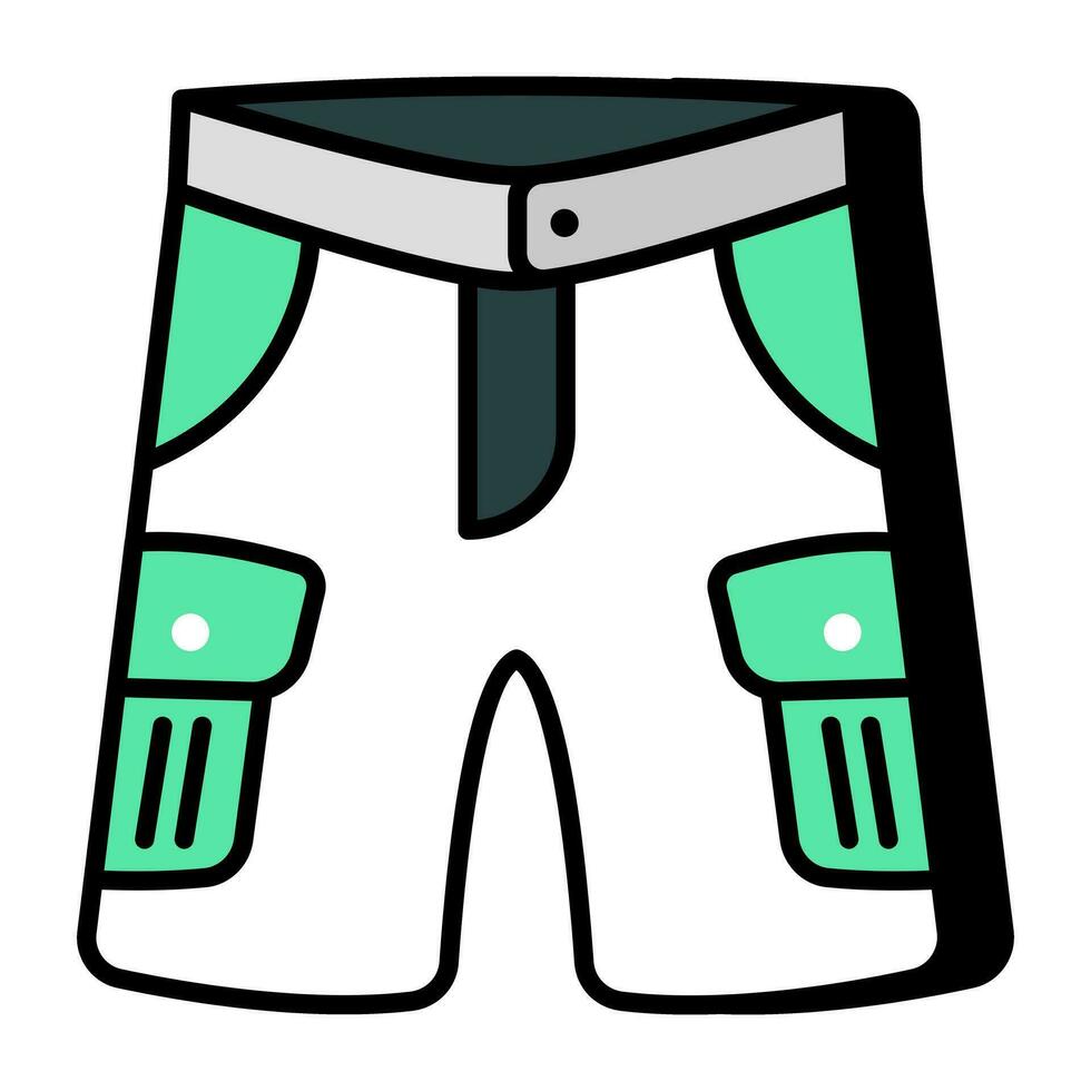 ícone de design perfeito de shorts vetor