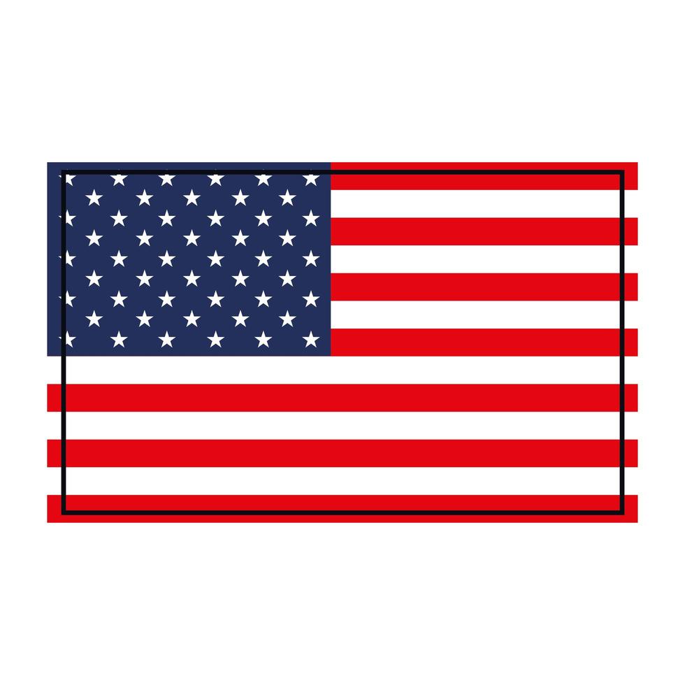 nação de bandeira americana vetor