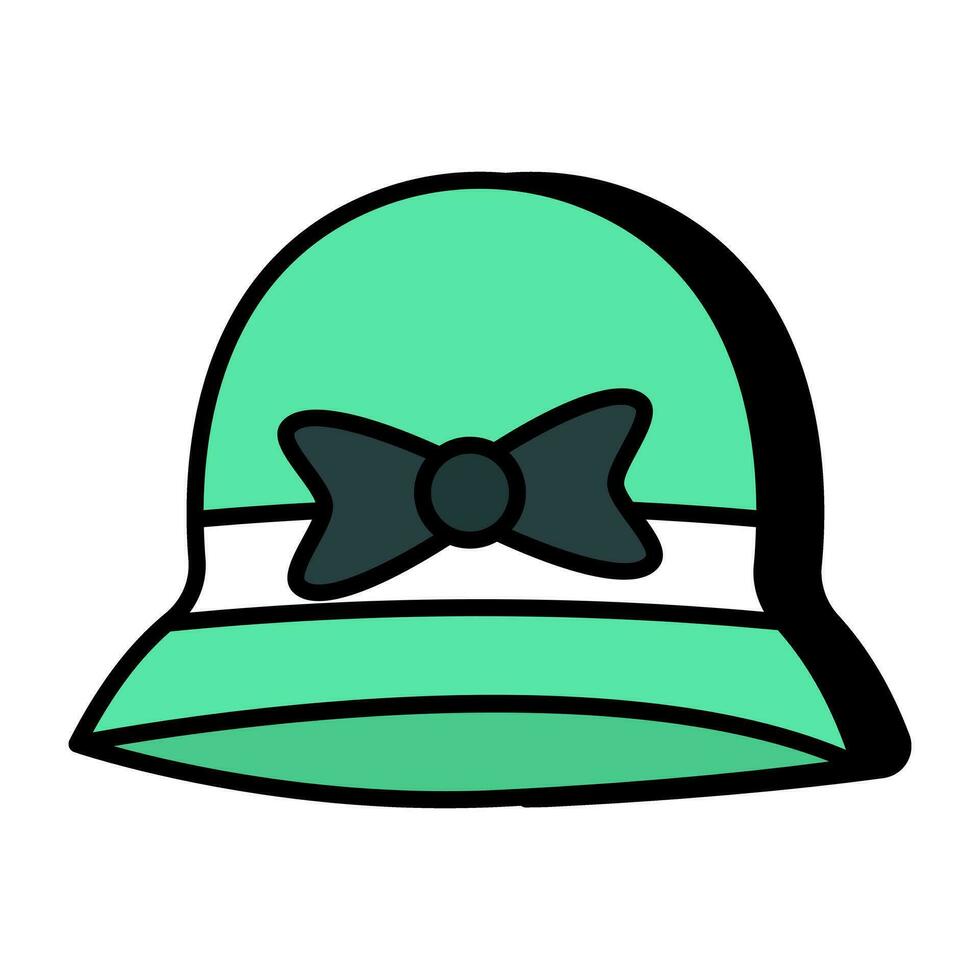 um ícone de design exclusivo de chapéu vetor