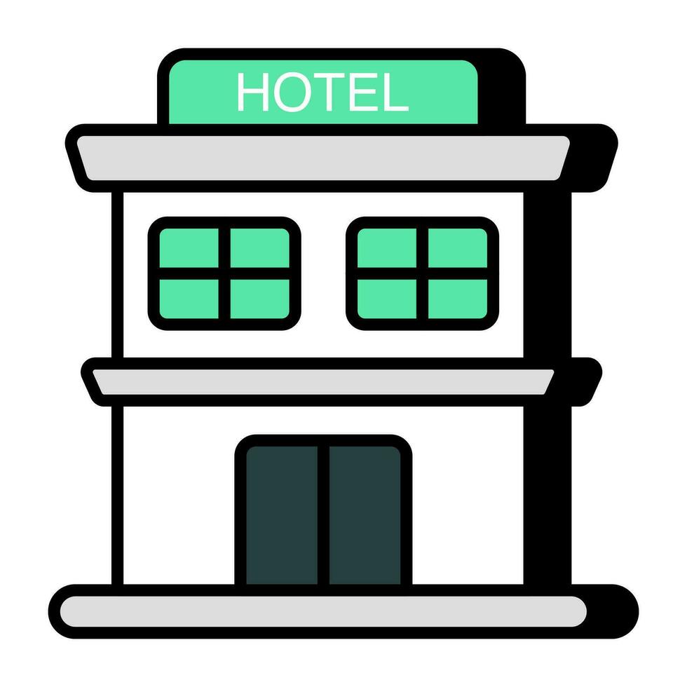 moderno Projeto ícone do hotel construção vetor