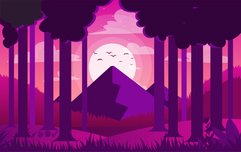 Vector roxo paisagem ilustração