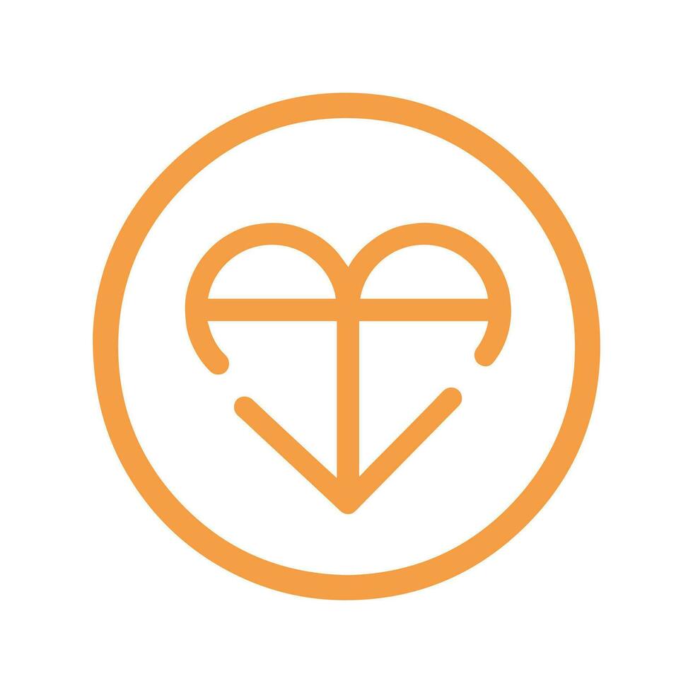 lindo t logotipo Projeto com amar. carta t logotipo com coração. beleza logotipos. amor logotipo. adequado para o negócio logotipo, produtos promoção, marketing, empresa, etc vetor