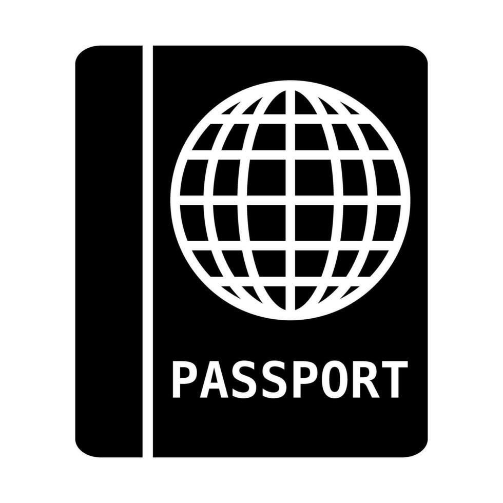 Passaporte ícone. plano estilo. internacional identificação. vetor. vetor