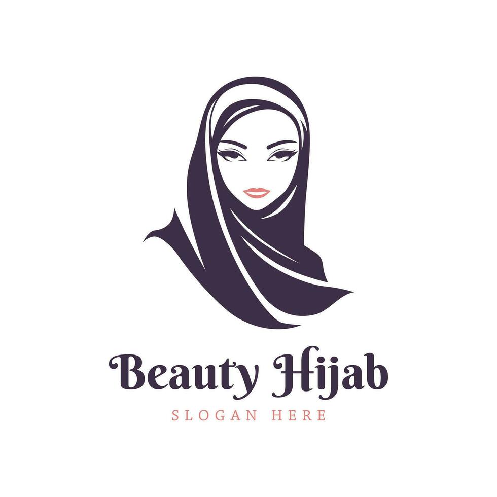 beleza hijab vetor logotipo, minimalista vetor logotipo conceito