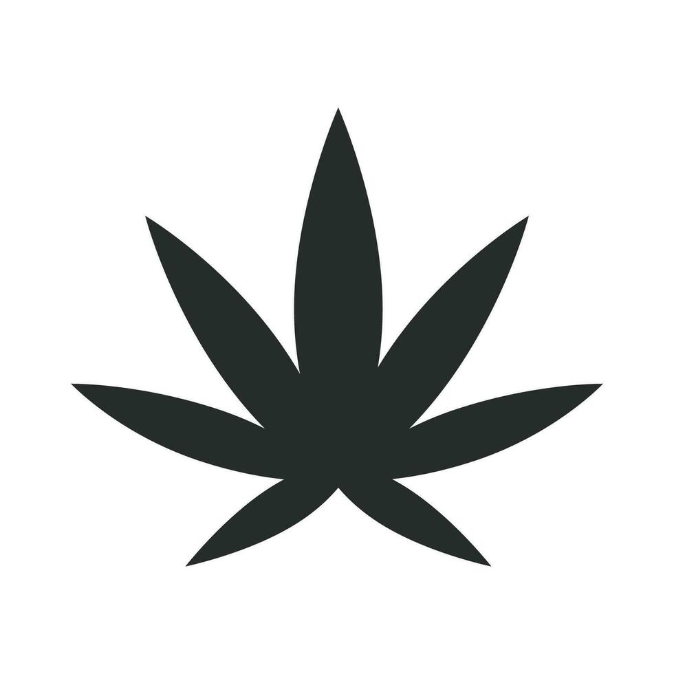 maconha folha ícone vetor Projeto ilustração cannabis símbolo