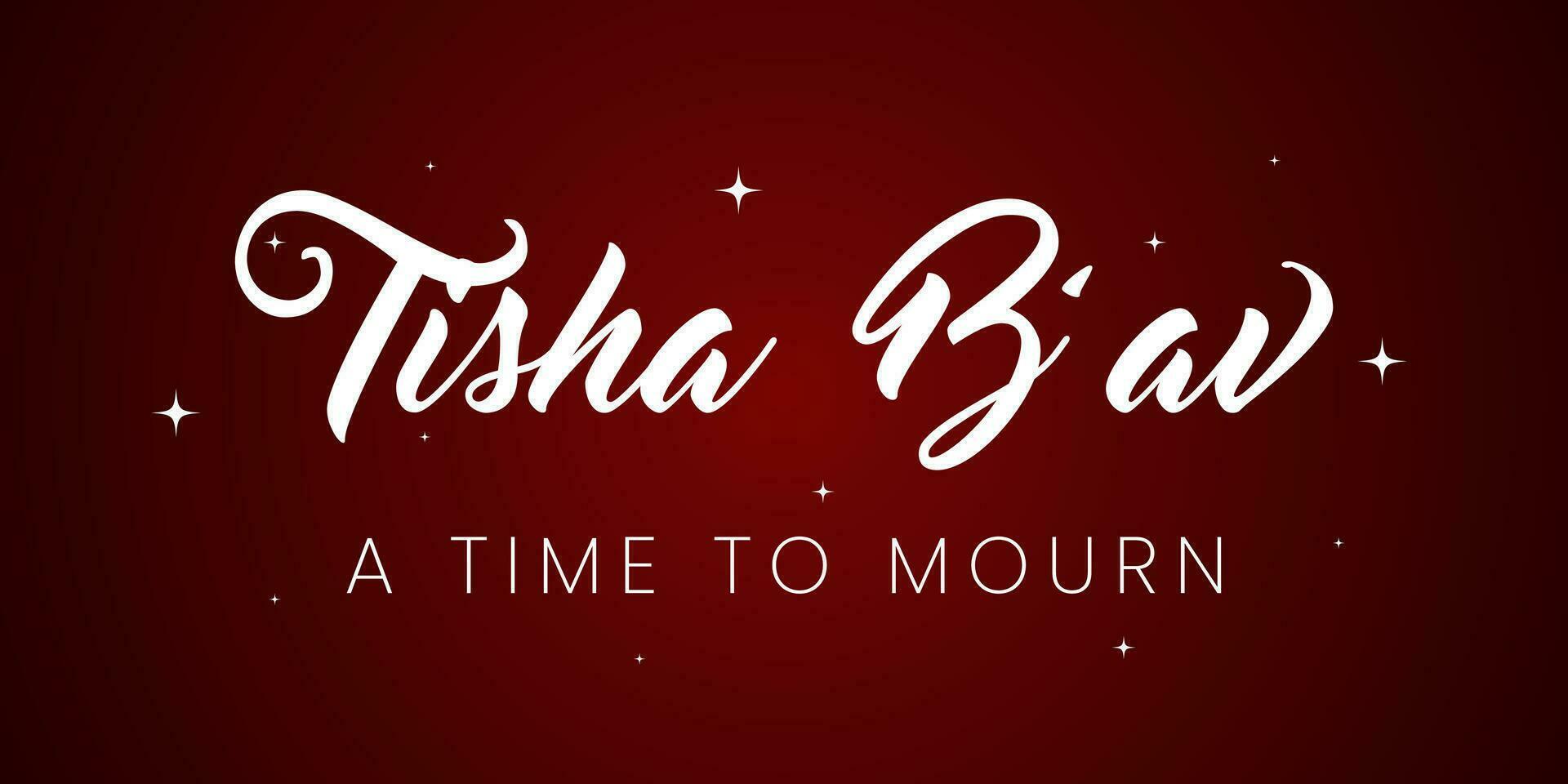 tisha b'av com moderno Projeto ilustração. letras estilo. tipografia poster judaico feriado vetor