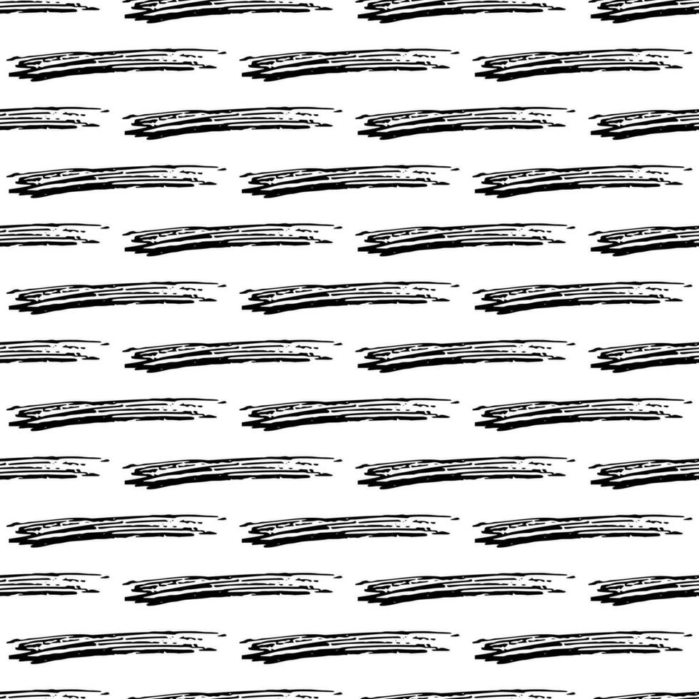 padrão sem emenda com pinceladas de lápis preto em formas abstratas sobre fundo branco. ilustração vetorial vetor
