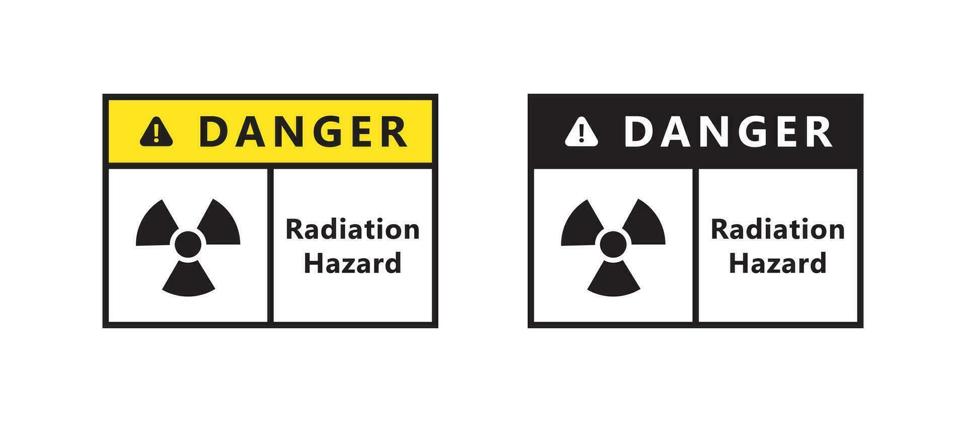 perigoso material sinais. radiação sinais. Atenção placa. vetor escalável gráficos