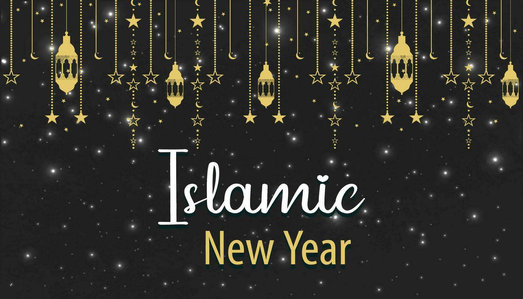 criativo islâmico Novo ano Projeto fundo papel de parede vetor