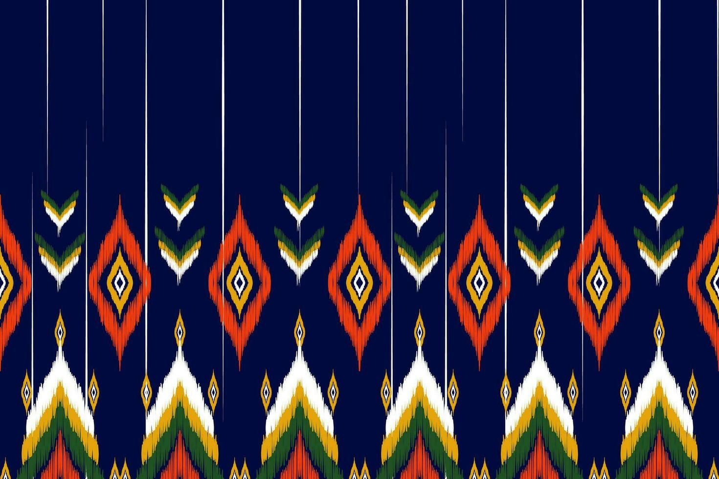 abstrato geométrico padronizar Projeto em azul fundo para fundo ou papel de parede, ikat geométrico folk ornamento. étnico vetor textura. desatado padronizar dentro asteca estilo.