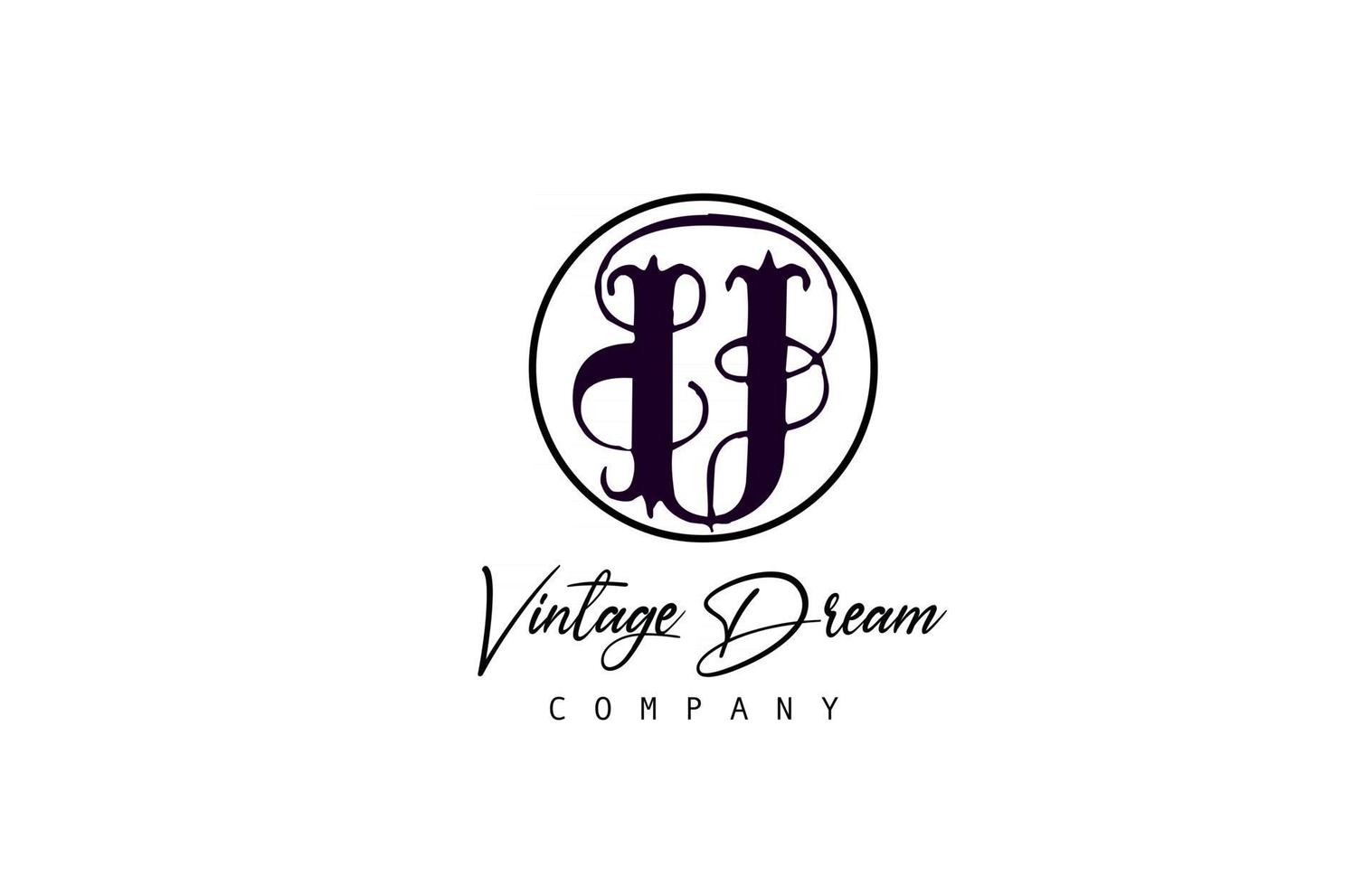 logotipo do ícone de letra do alfabeto u. conceito de design vintage para empresa e negócios. identidade corporativa em preto e branco com estilo retro vetor