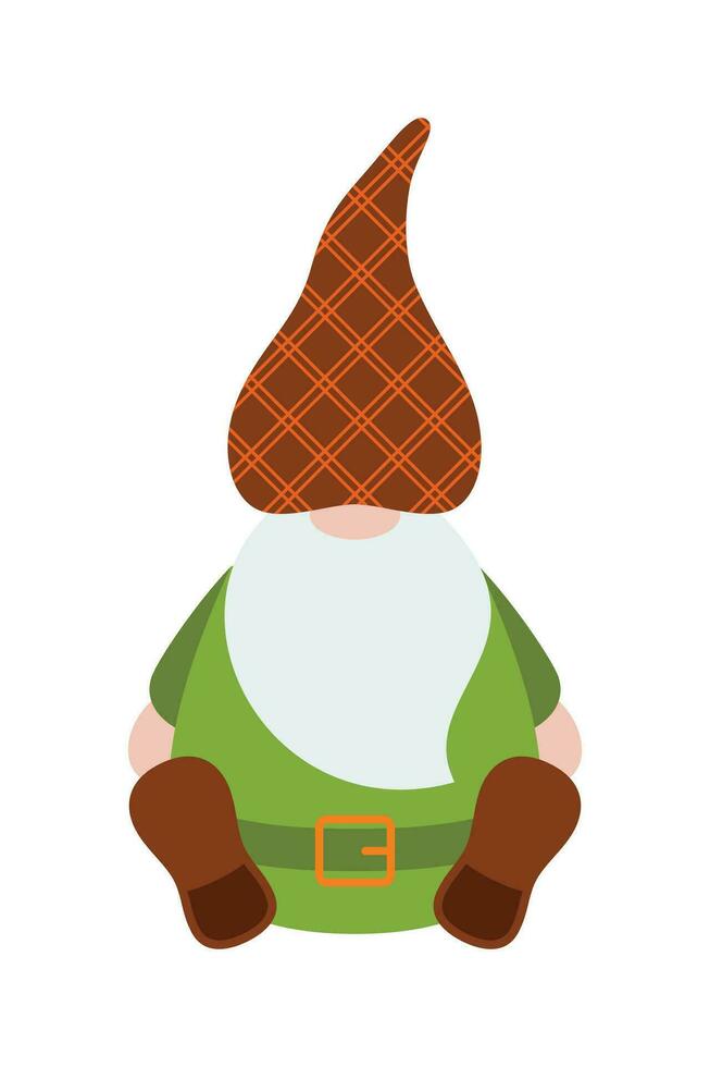 Ação de graças gnomos ilustração. fofa desenho animado outono gnomos isolado dentro branco fundo. vetor