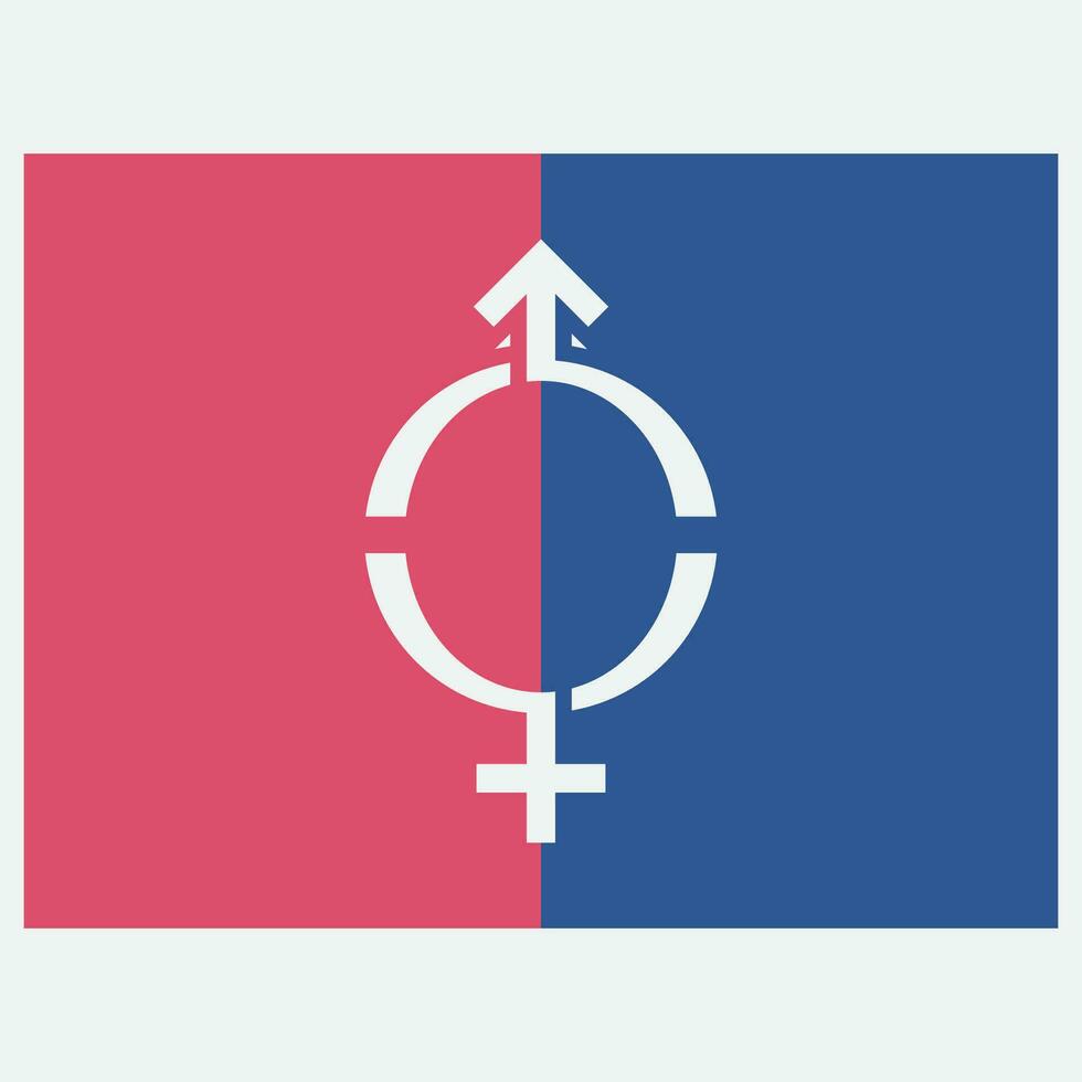 masculino e fêmea gênero logotipos vetor