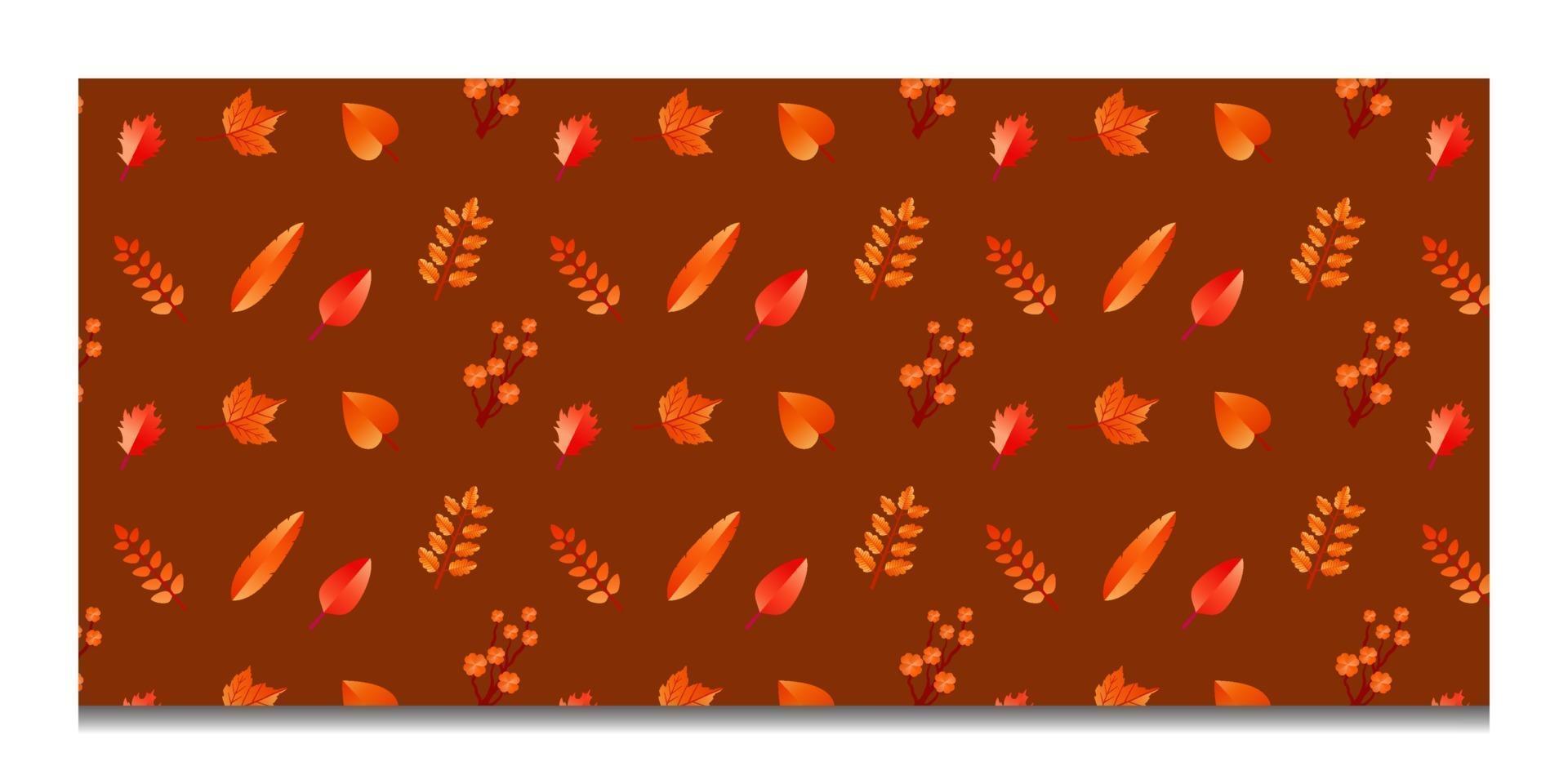 folhas de outono padrão de fundo vetor