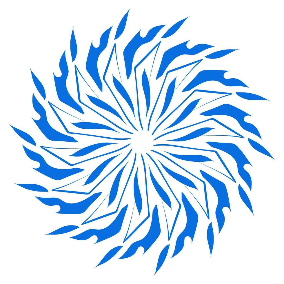 azul cor étnico mandala padrão Projeto ilustração. perfeito para logotipos, ícones, adesivos, tatuagens, Projeto elementos para sites, anúncios e mais. vetor