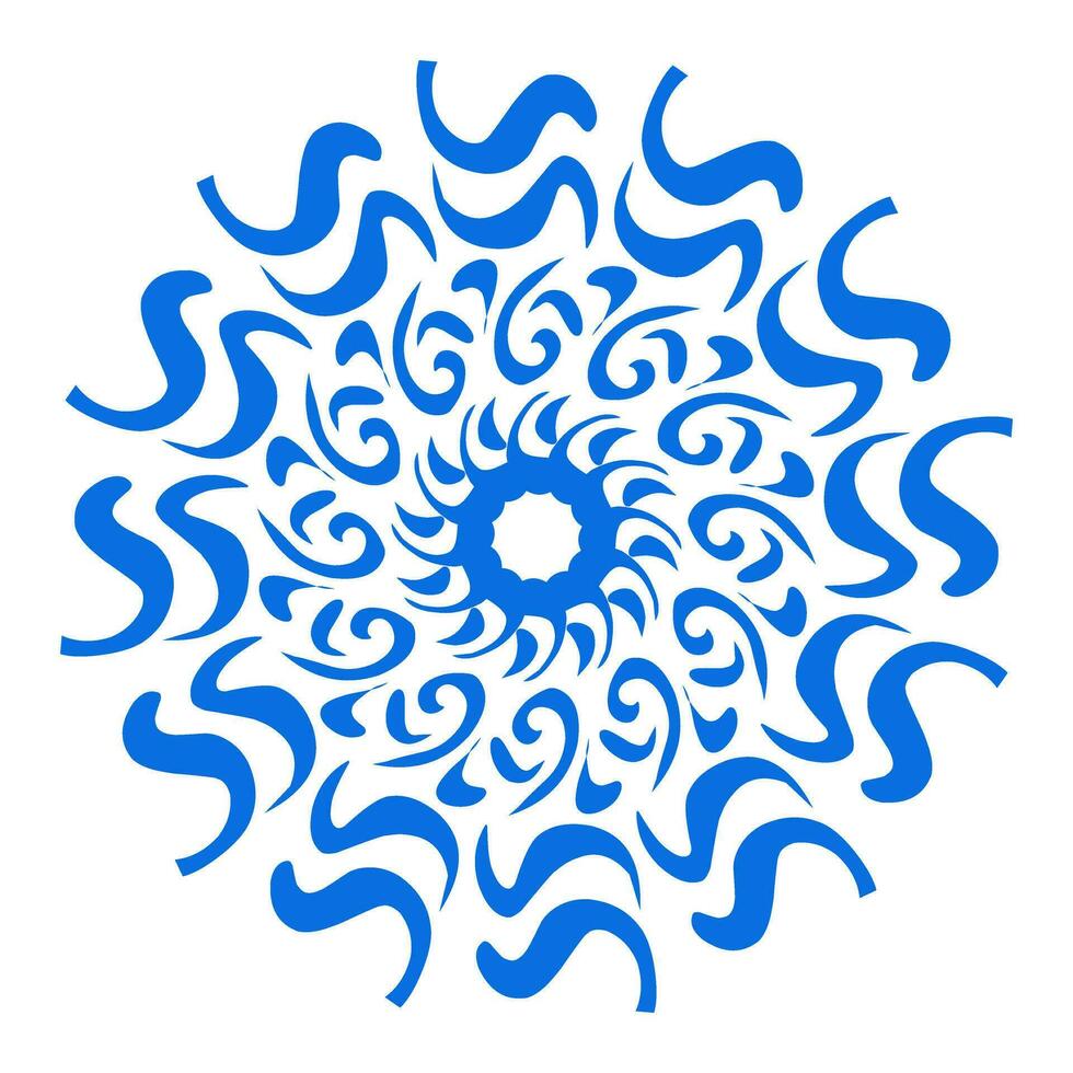 azul cor étnico mandala padrão Projeto ilustração. perfeito para logotipos, ícones, adesivos, tatuagens, Projeto elementos para sites, anúncios e mais. vetor