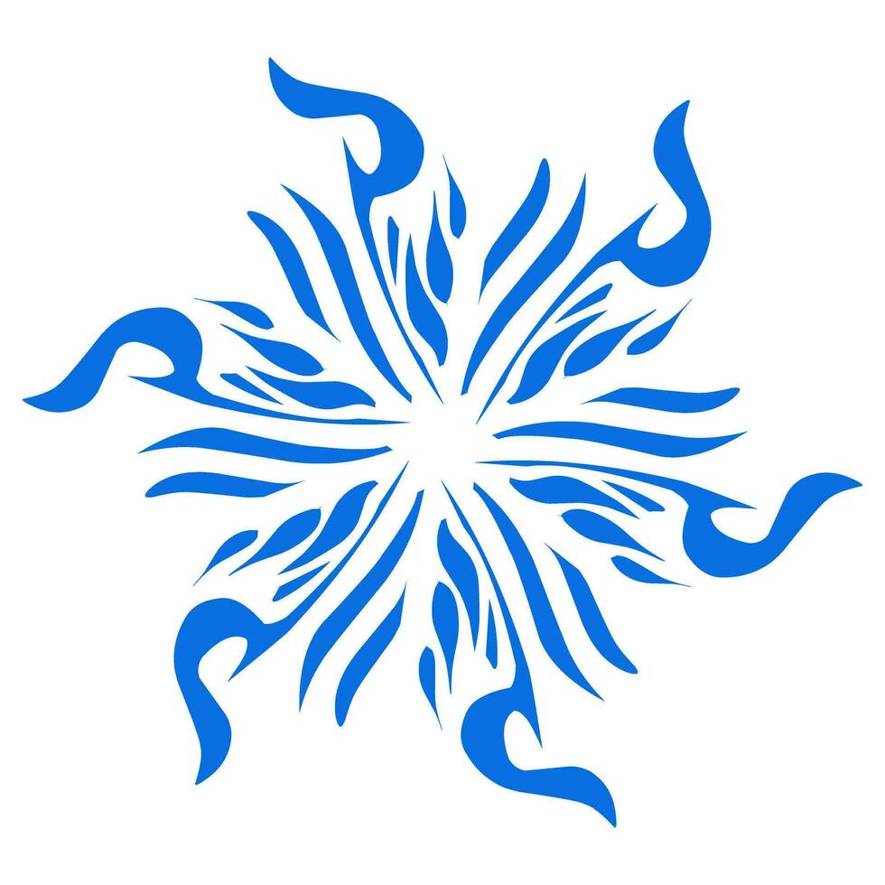 azul cor étnico mandala padrão Projeto ilustração. perfeito para logotipos, ícones, adesivos, tatuagens, Projeto elementos para sites, anúncios e mais. vetor