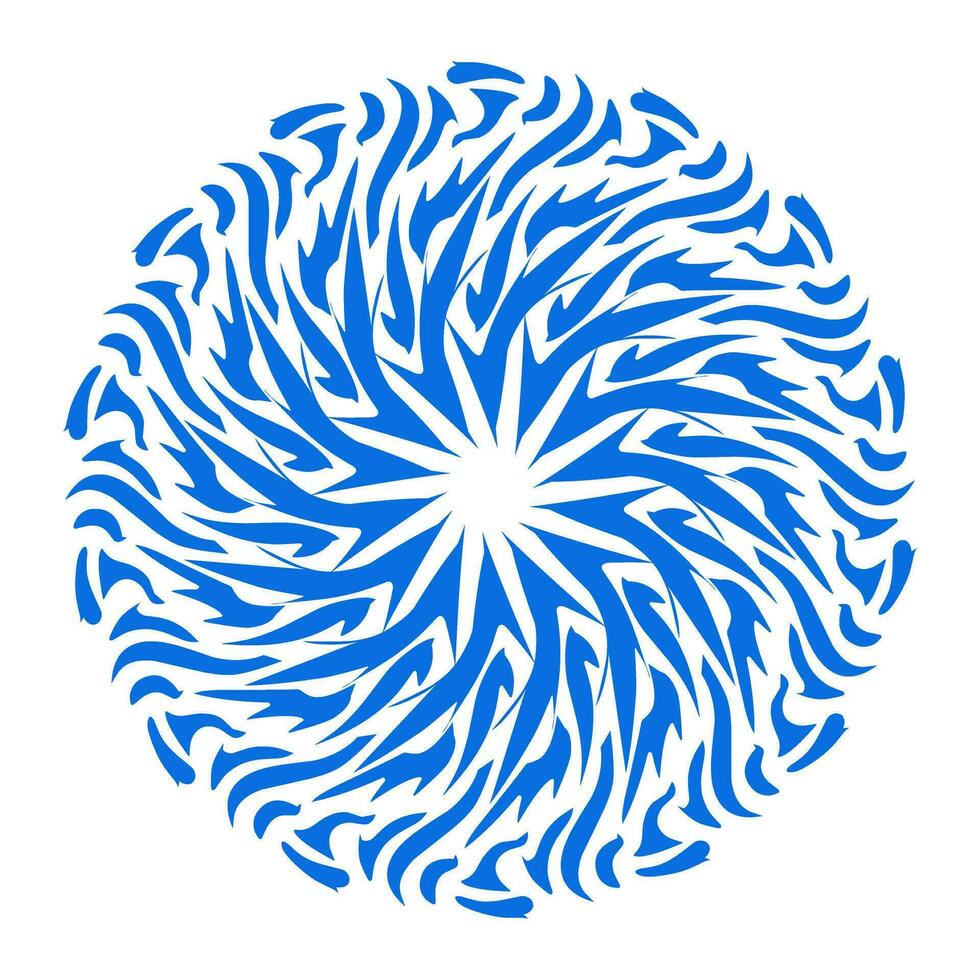 azul cor étnico mandala padrão Projeto ilustração. perfeito para logotipos, ícones, adesivos, tatuagens, Projeto elementos para sites, anúncios e mais. vetor