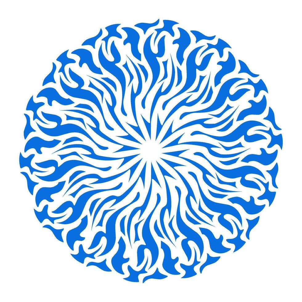 azul cor étnico mandala padrão Projeto ilustração. perfeito para logotipos, ícones, adesivos, tatuagens, Projeto elementos para sites, anúncios e mais. vetor