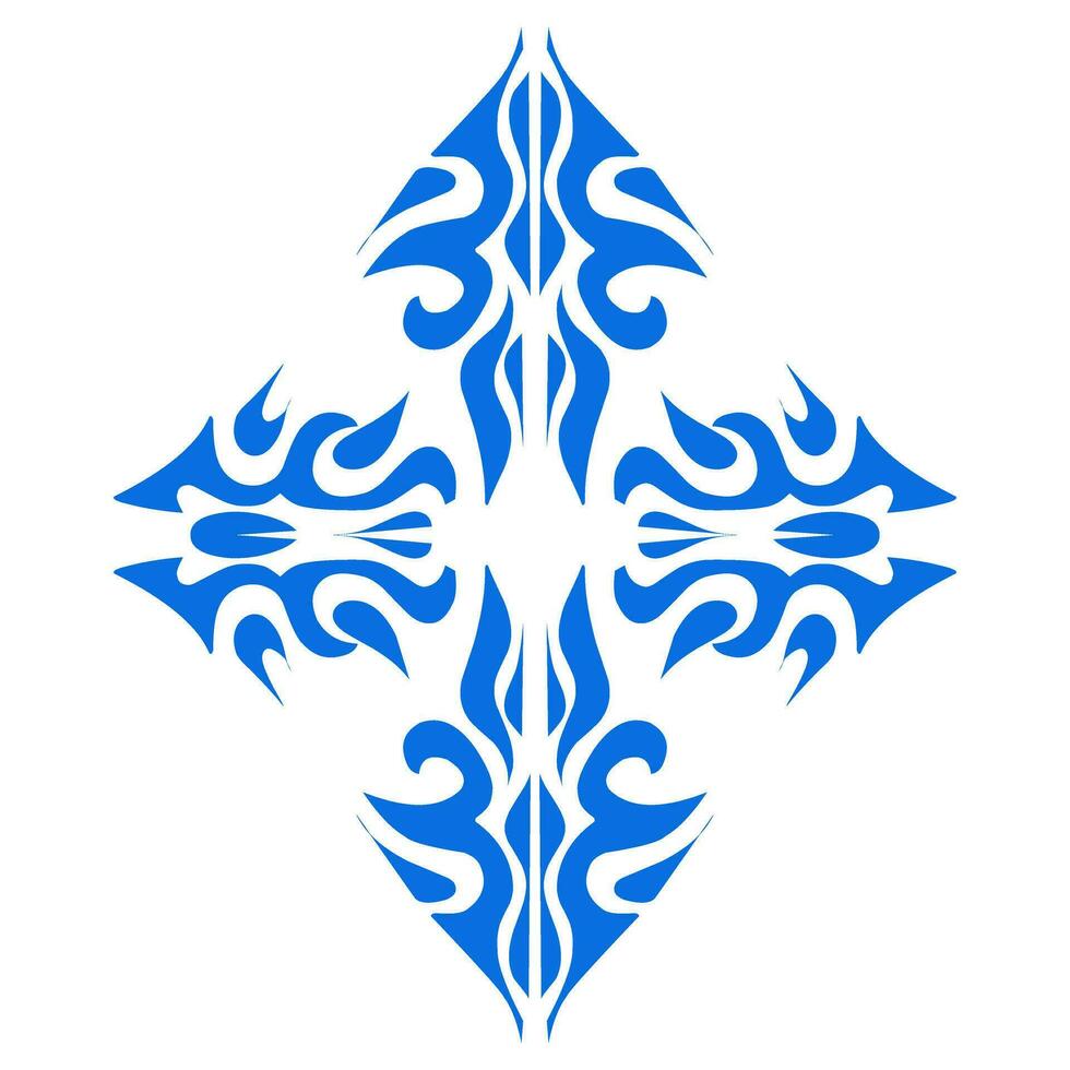 azul cor étnico mandala padrão Projeto ilustração. perfeito para logotipos, ícones, adesivos, tatuagens, Projeto elementos para sites, anúncios e mais. vetor